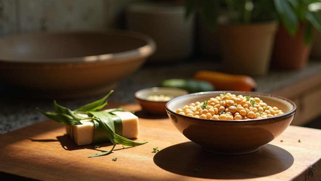 Freshly shucked corn kernels on a wooden board, waiting to be transformed into a delightful dish.