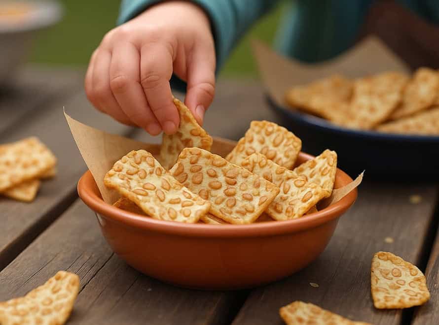 “A bowl of freshly peeled orange segments on a wooden table. The nutrition value of snacks for children is an important topic to consider”.