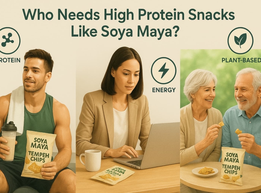 Crunchy Soya Maya Tempeh Chips for high-protein plant-based snacks ideal for active lifestyles and all age groups. Rich in energy, vegan, and healthy snack options for mindful eating.