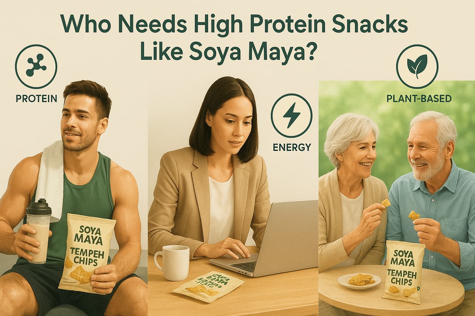 Crunchy Soya Maya Tempeh Chips for high-protein plant-based snacks ideal for active lifestyles and all age groups. Rich in energy, vegan, and healthy snack options for mindful eating.