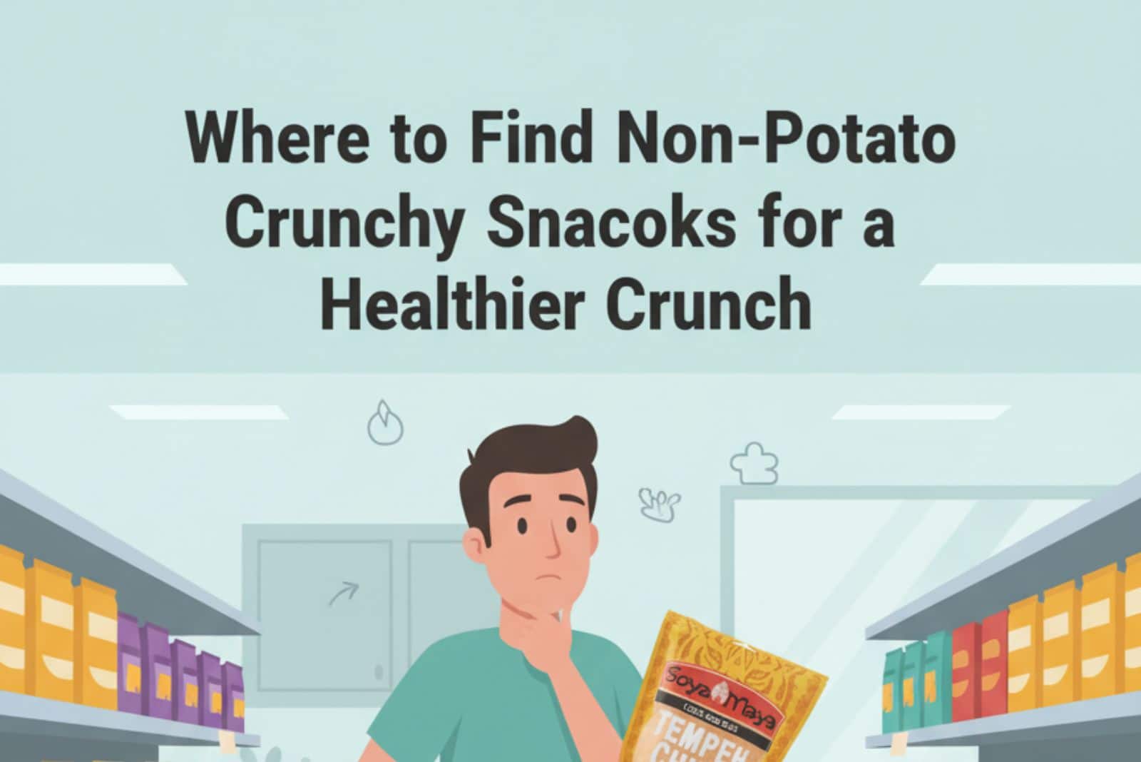 Crunchy non-potato soy snack from Soya Maya for healthy eating.