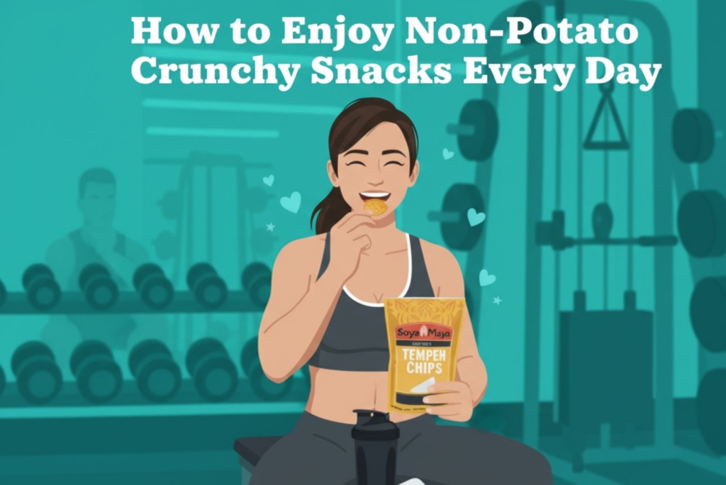 Crunchy Soya Maya Tempeh Chips for Healthy Snacking and Fitness Enthusiasts.