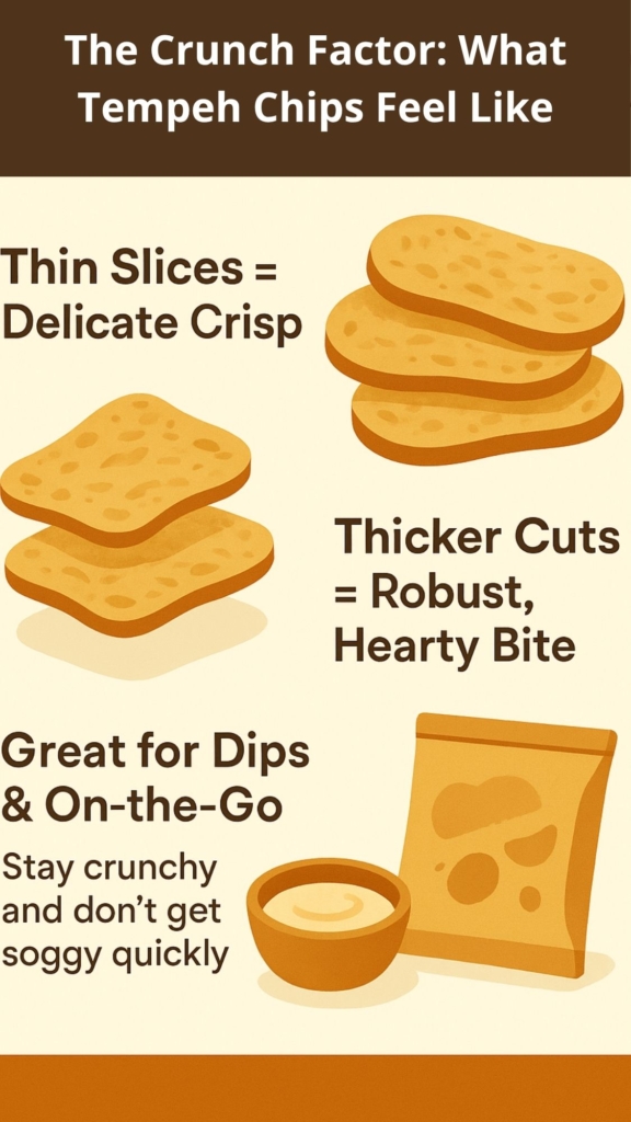 Crispy Tempeh Chips with Thin Slices and Thick Cuts for a Robust, On-the-Go Snack.
