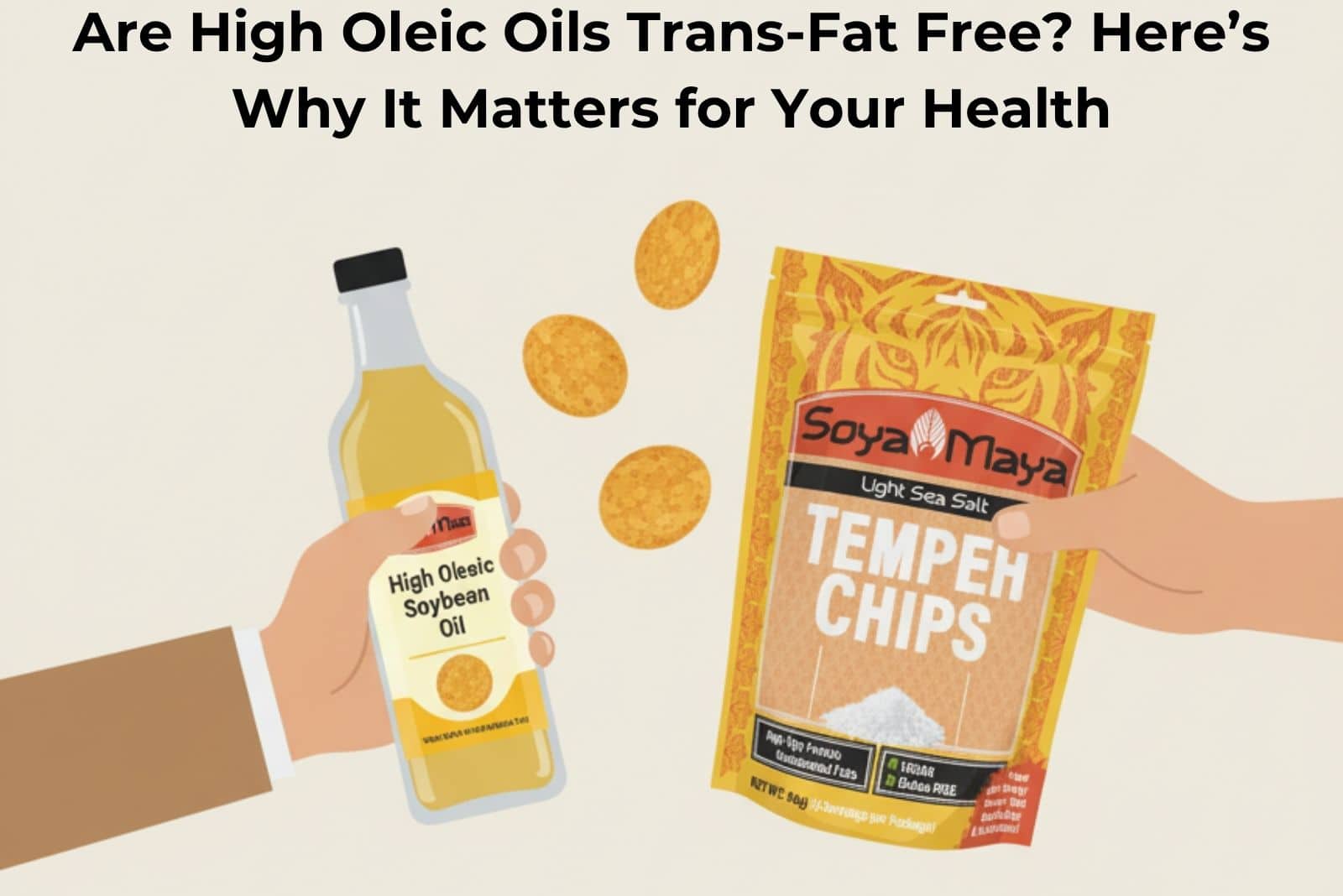 High oleic soybean oil for cooking and health benefits.