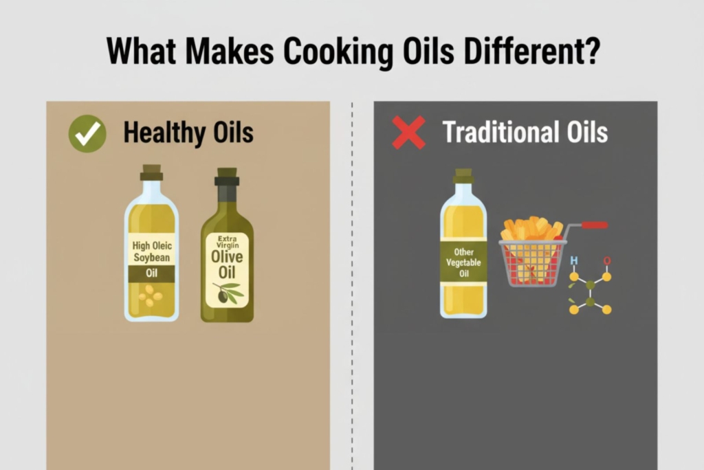 Soy maya healthy soybean and extra virgin olive oil bottles.