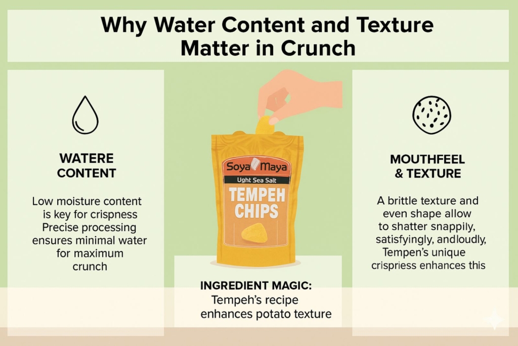 Golden Soya Maya Tempeh Chips, healthy soy snack with rich water content, crispy texture, and savory flavor.