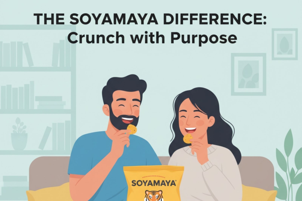 Crunchy soy snacks for a healthy lifestyle, made with purpose by Soya Maya.