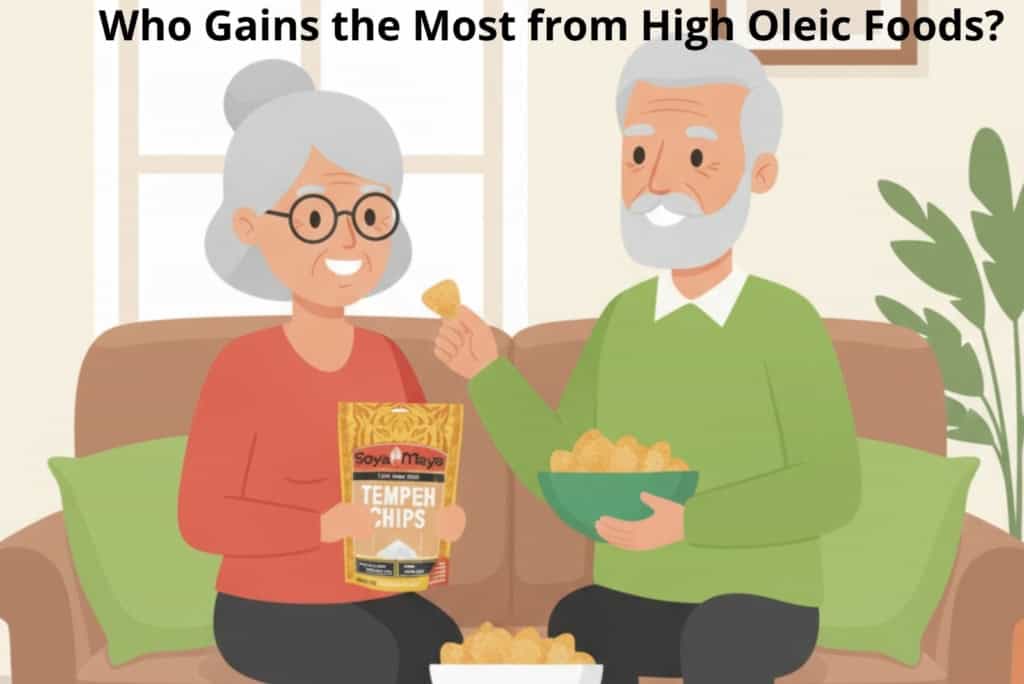 Crunchy tempeh chips from Soya Maya, perfect high oleic snack for healthy eating.