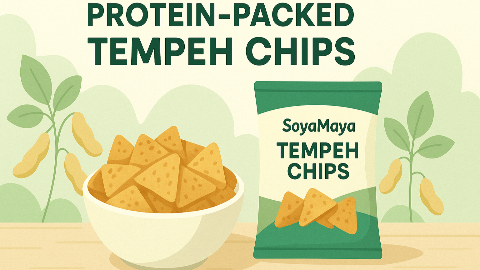 “Protein-rich tempeh chips, a guilt-free snacking option with a delicious crunch.”