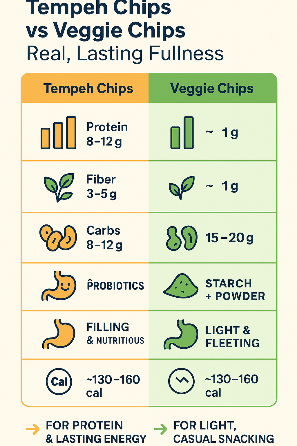 “Exploring Tempeh Chips and Veggie Chips as Filling and Nourishing Snack Options”