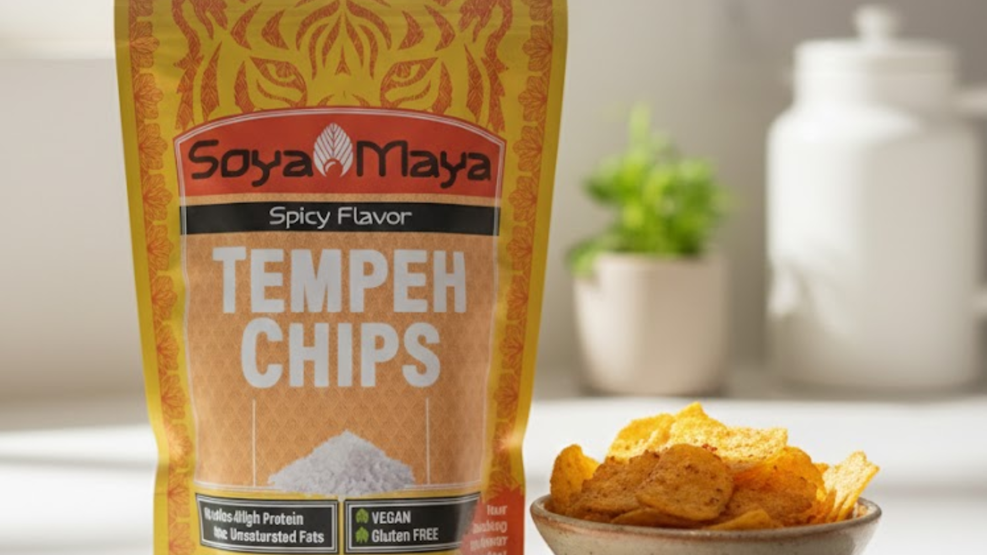 Investigating the nutritional value and health implications of enjoying spicy tempeh chips as a snack.