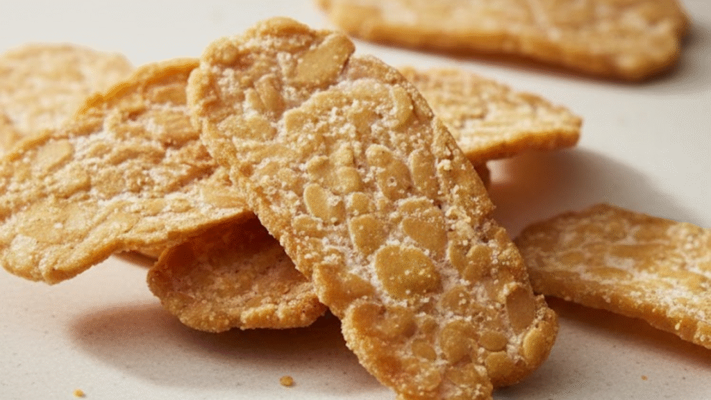 Examining the foundation of flavors and textures that contribute to the satisfying crunch and taste of spicy mustard tempeh chips.